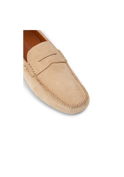 Deery Erkek Hakiki Süet Bej Penny Loafer - E0920mbejc01