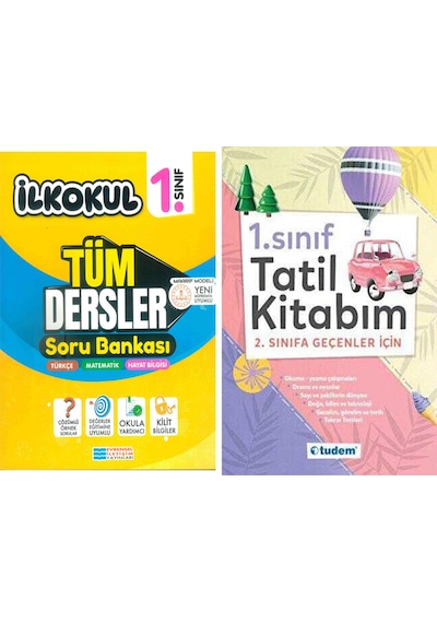 Evrensel İletişim 1. Sınıf Tüm Dersler Soru Bankası Ve Tudem Tatil Kitabı Seti 2 Kitap