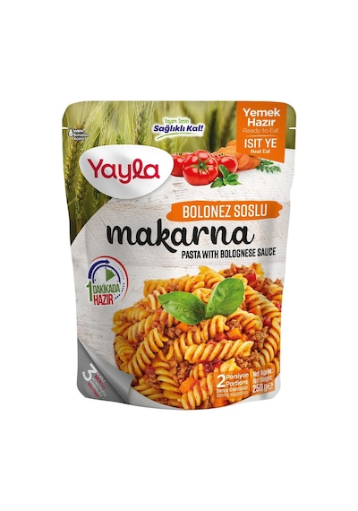 Yayla Yemek Hazır Bolonez Soslu Makarna 250 G