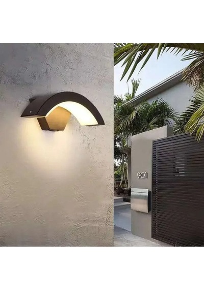 Elektrikle Çalışır 24 Watt Beyaz Işık İç Ve Dış Mekan Led Duvar Aplik Bahçe Kapı Girişi Armatür Soğuk Beyaz