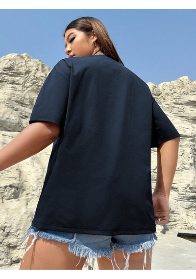 Unisex Dont Over Think Baskılı Tasarım Lacivert