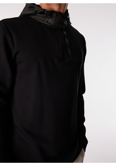 Fabrika Siyah Erkek Kapüşonlu Basic Baskılı Sweatshirt F4wm-swt 2758