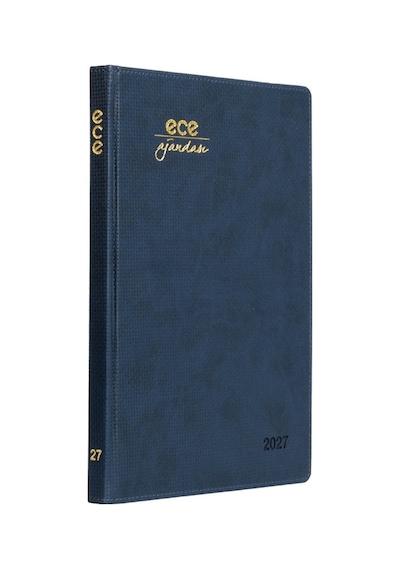 Ece Ajandası Çeşme 2027 Lacivert - Haftalık 110 Gr. İthal Ivory Kağıt Sert Kapak 19,5x28