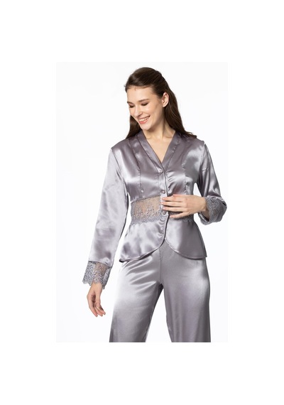 Pierre Cardin 6040 Kadın Saten Altılı Set - Royal ROYAL