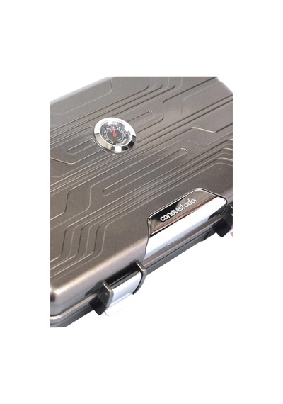 Conquistador Gunmetal Siyah 10 Kapasite Seyahat Humidor Puro Kutusu Cnq-009