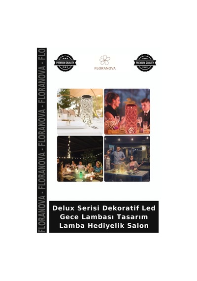 Delux Serisi Dekoratif Led Gece Lambası Tasarım Lamba Hediyelik Salon Çok Renkli