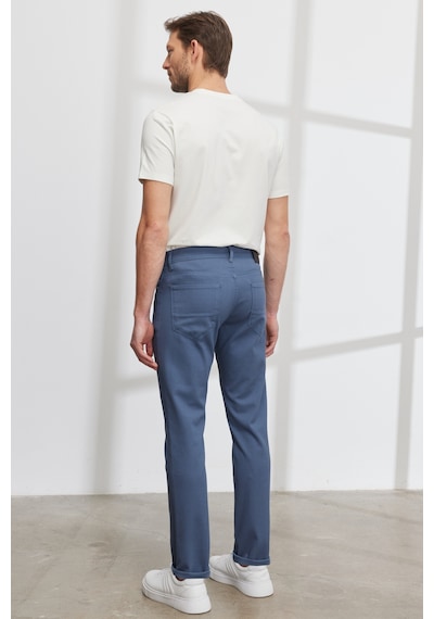 AC&Co / Altınyıldız Classics Erkek Petrol Slim Fit Dar Kesim 5 Cep Armürlü Esnek Pantolon 001