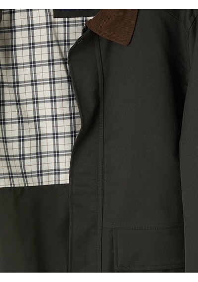 Lcwaıkıkı Classic Haki Regular Fit Kadife Yaka Erkek Ceket