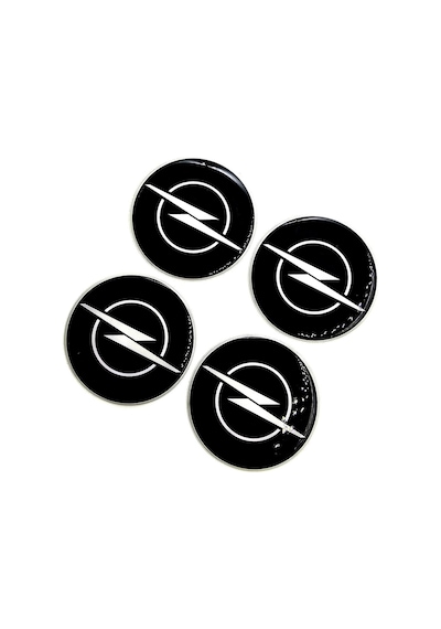 Opel Tasarım Damla Sticker Siyah Opel Jant Göbeği 5.5cm Uyumlu