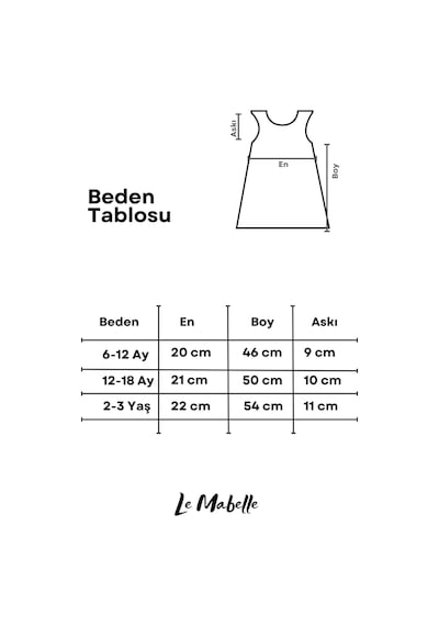 Le Mabelle Beyaz Kelebek Aplikeli Askılı Kız Bebek Elbise - Emma Beyaz