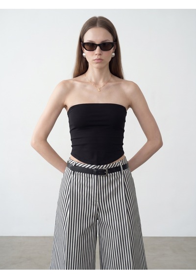 Dilvin 21218 Straplez Top-siyah