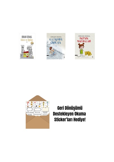 Eskici Ve Oğulları Midi Boy + Elli Kuruş Çikolata + İnci'nin Maceraları + Okuma Sticker'ları