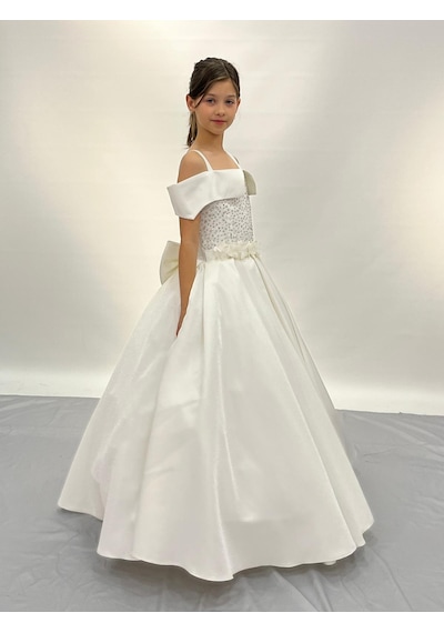 Kanilla Kız Çocuk Abiye Krem Askılı Çiçekli Parlak Düşük Omuz Detaylı Gelinlik 2-11 Yaş Krem Kanilla Kız Çocuk Abiye Krem Askılı Çiçekli Parlak Düşük Omuz Detaylı Gelinlik 2-11 Yaş Krem