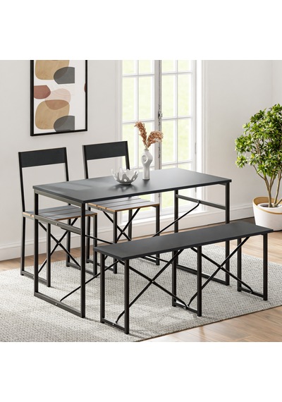 Mutfak Masası Bench Bank 120x60 Masa Set 2 Adet Sandalye Yemek Ma