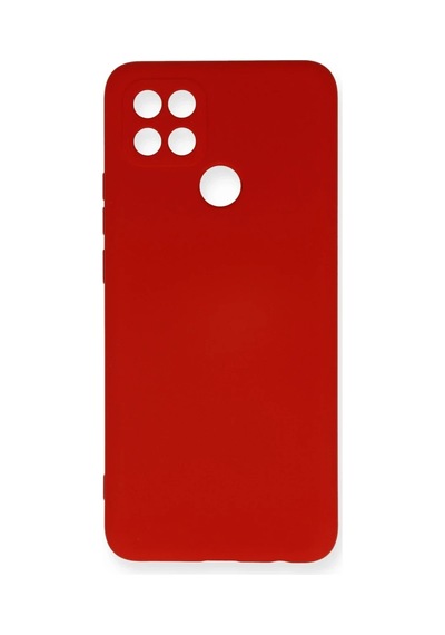 Oppo A15 Kılıf Nano İçi Kadife Silikon - Kırmızı 0.2M-Çok Renkli