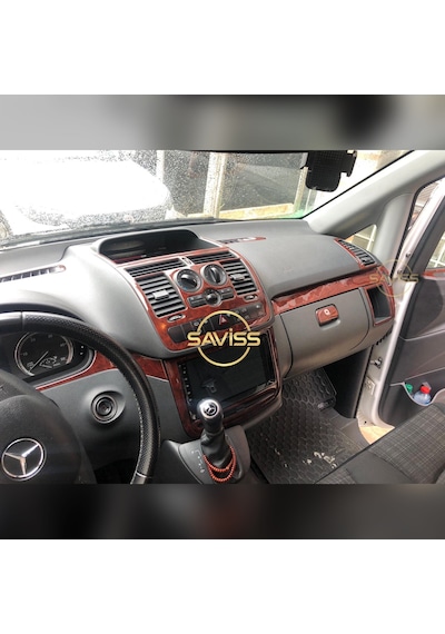 Mercedes Vito uyumlu Gül desenli Maun Full Set,Torpido Konsol Kaplama , Maun Kaplama (Gül desenli)