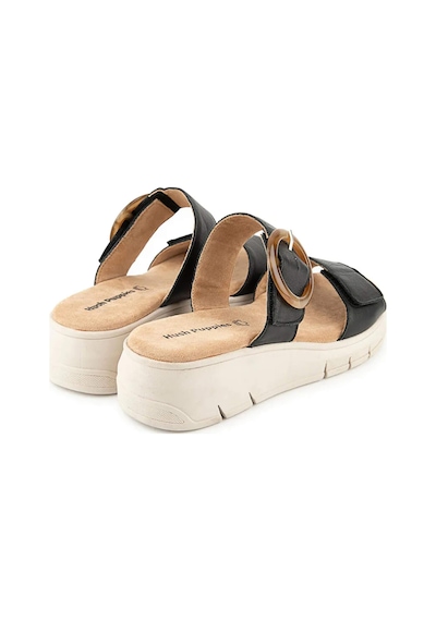 Hush Puppies Pigem 625207 Hakiki Deri Kadın Terlik Siyah Siyah