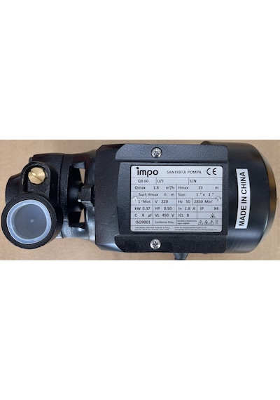 Qb60 - 0.5 Hp - 2 Kat 2 Daire - 24 Lt Küreli Hidrofor - Impo Pom