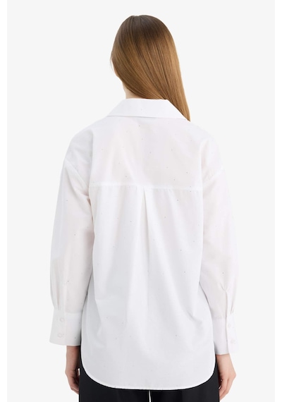 Defacto Relax Fıt Poplin Gömlek Tunik E7977ax26spwt32 Beyaz-wt32