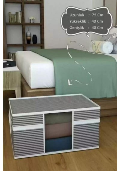 Zhltools Mega Boy Pencereli Hurç Çok Amaçlı Düzenleyici Saklama Kutusu 40x40x75 Cm Gri