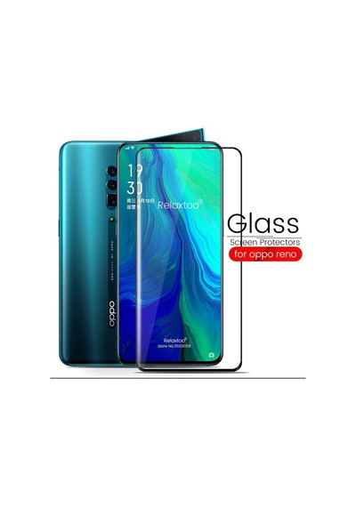 Oppo Reno 10x Zoom Uyumlu 5d Temperli Cam Ekran Koruyucu - Siyah - T8804