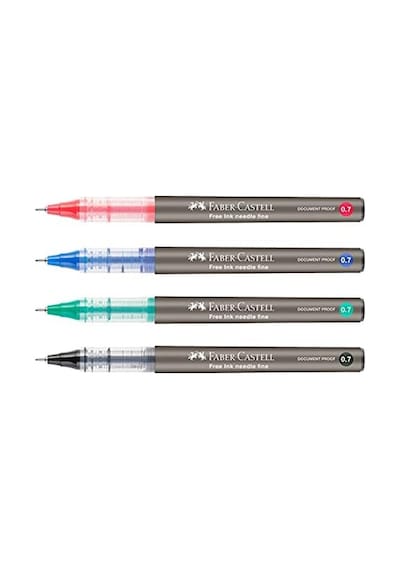 Free Ink Roller Kalem, 0.7 Mm, Siyah, Silinmez Kalıcı Mürekkep, Mürekkep Göstergeli, İğne Uçlu 124-Pembe