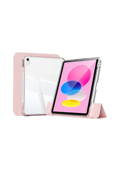 Lexroo İpad 11.nesil 2025 Kılıf Magnetik Ayrılabilen Airbagli Sliding Tablet Kılıfı - Pembe Diğer