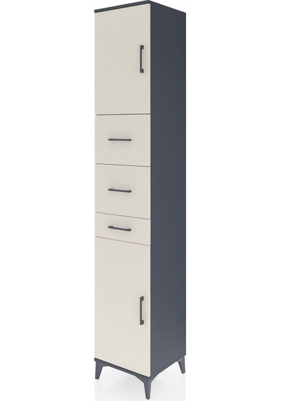 Hyperion Dolap 3 Raflı 3 Çekmeceli 2 Kapaklı 44x44x243 Antrasit-aytaşı Antrasit Hyperion Dolap 3 Raflı 3 Çekmeceli 2 Kapaklı 44x44x243 Antrasit-aytaşı Antrasit