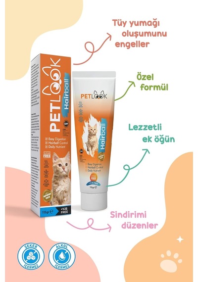 Kedi Malt Hairball Tüy Yumağı Oluşumu Önleyici, 115 Gram