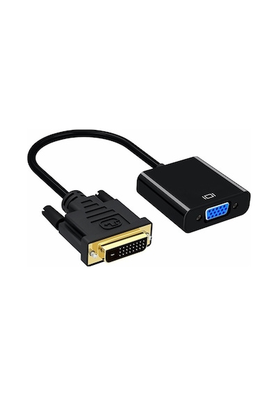 Dvi-D 24+1 Erkek To Vga Dişi Çevirici Adaptör Kablo - Dvi To Vga