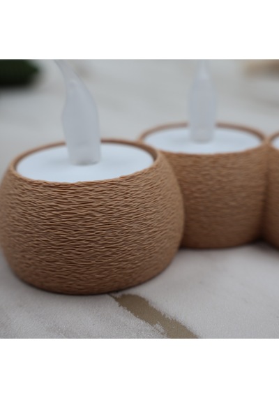 Gees Global Modern Tealight Mumluk Led Mum Tutucu Dekoratif Işıklı Mumluk Gbzs Çok Renkli
