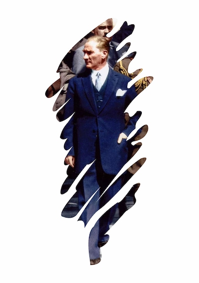 Büyük Atatürk Mustafa Kemal Atatürk Sticker - Araba Oto Motosiklet Karavan Sticker - 00322 20x9 Cm