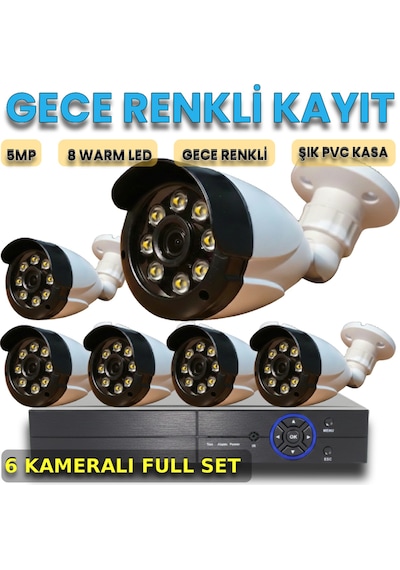 Guardian-x 6'lı Aı Core Full Color Gece Renkli Stratejik Gözetim Ağı