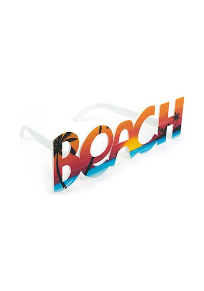 Beach Yazılı Parti Gözlüğü Yaza Merhaba Hawaii Show Gözlüğü 19x6 Cm 5264 "