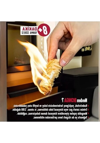 Mangal Ve Barbekü Tutuşturucu, 150 Adet Doğal Odun Yünü İle Açık Bej