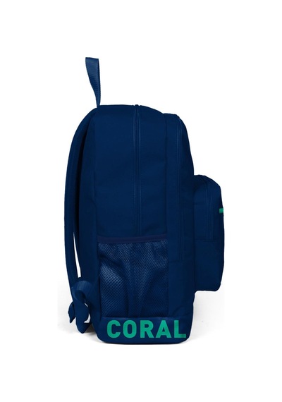 Coral High Nakış Logolu Usb Şarjlı Kulaklık Çıkışlı Lacivert Sırt Çantası