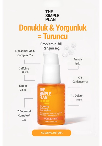 The Simple Plan Juice Up C Vitamini Işıltı Bakım Seti - Serum + Tonik + Temizleyici Çanta Hediyeli 3'lü