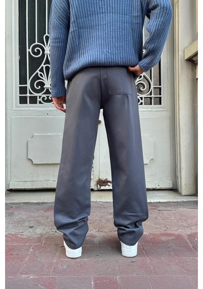 Flaw Basic Regular Gabardin Pantolon Gri gri