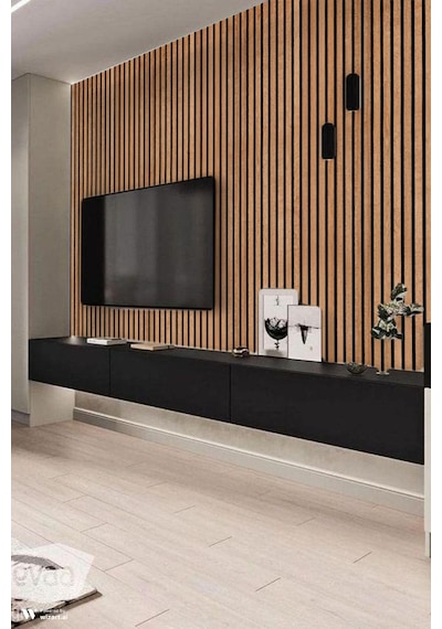 Winpanel Dekoratif Ahşap Duvar Paneli Bambu Renk 50x240cm .