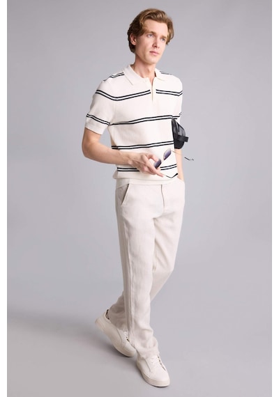 Defacto %100 Keten Relax Fit Pantolon G1395ax26smgr350 Gri-gr350