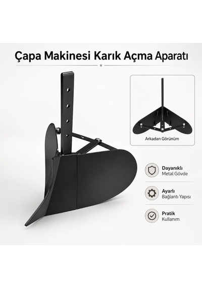 Çapa Makinesi Makinası Karık Arık Ark Açma Aparatı Pulluğu Su Yolu Açma Bahçe Toprak Sürme Pulluk