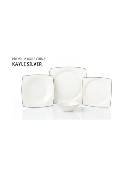Pierre Cardin 58 Parça 12 Kişilik Yemek Takımı Kayle Silver