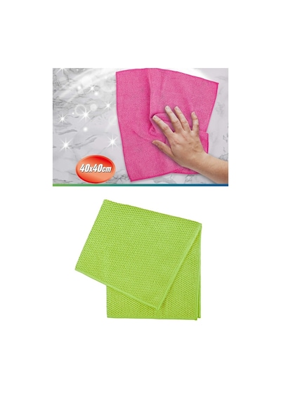 Supersoft Mikrofiber Temizlik Bezi 40x40 Cm, 3 Boyutlu Doku İz Bırakmayan Ultra Yumuşak Bez F280 Renkli