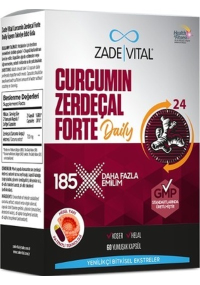 Zade Vital Curcumin Zerdeçal Forte Daily 60 Yumuşak Kapsül