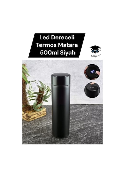 500 Ml Termos Matara Led Dereceli İç Dış Paslanmaz Çelik Diğer
