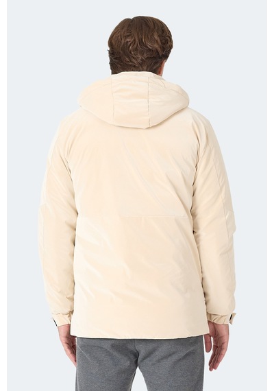 Slazenger Grım Erkek Çıkarılabilir Kapişonlu Bej Mont & Kaban Bej