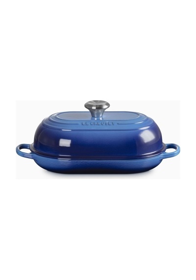 Le Creuset Oval Dökme Demir Ekmek Pişirme Tavası Lacivert