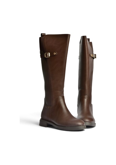 Fox Shoes Z973552209 Kahverengi Düz Tabanlı Kadın Çizme