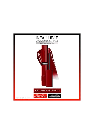 L'Oréal Paris Infaillible Matte Resistance Likit Parlak Ruj 520 Berry Bordeaux