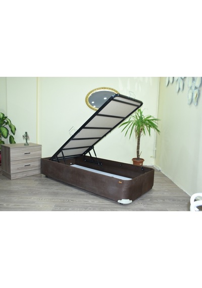 Bengimobilya Baza Tay Tüy Kahverengi Silinir Kumaş Model Metal Çelik Fırın Boy